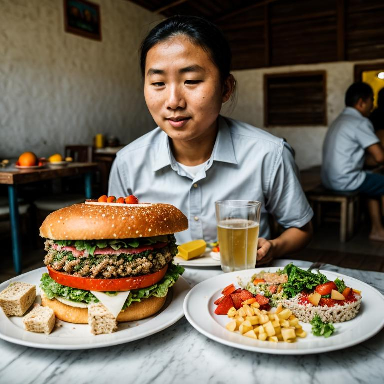 Prompt: Typical lunch on a Saturday in Tefu, Sedkarand 