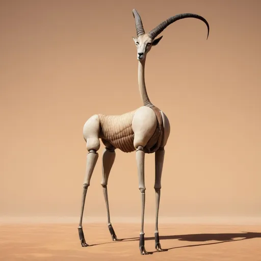 Prompt: Antelope with human legs 