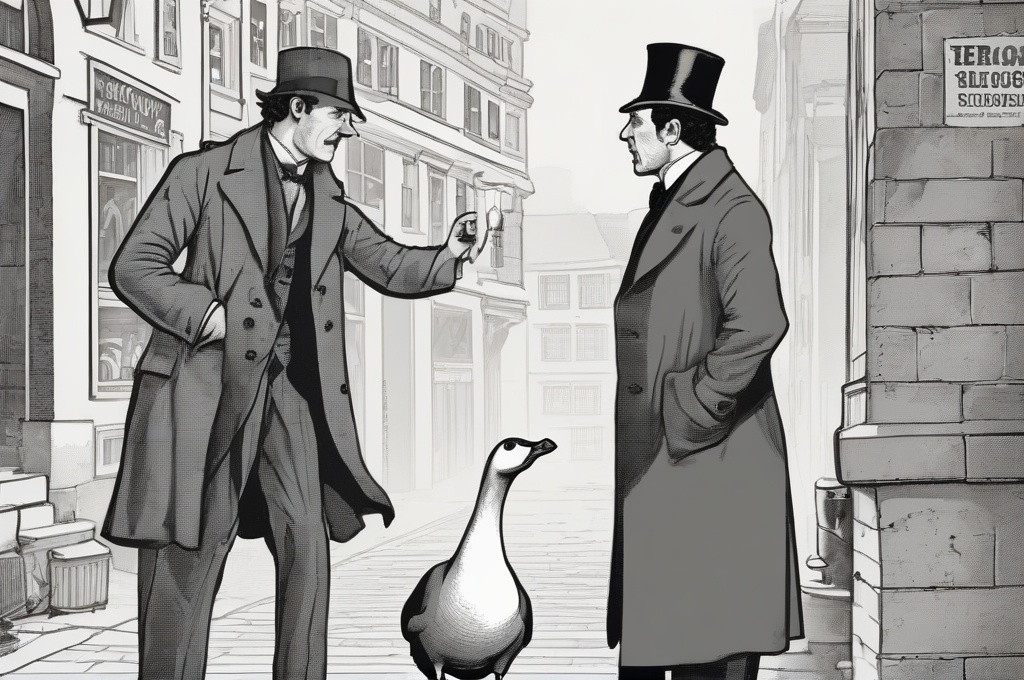 Prompt: Sherlock Holmes and The Adventure of The Very Flatulent Goose