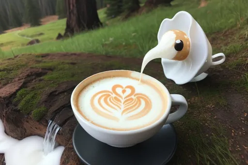 Prompt: Untouchable squid latte in wild Oregon lately 