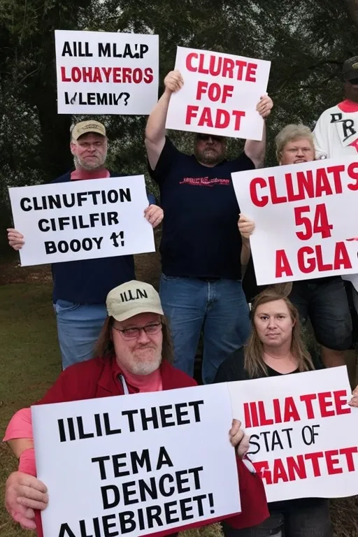 Prompt: Bunch of illiterate Alabama MAGA cuntfarts 