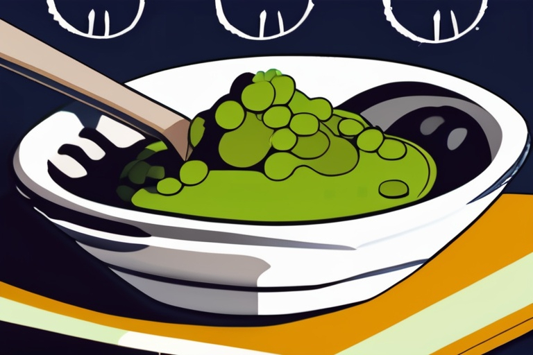 Prompt: Biblically accurate mushy peas