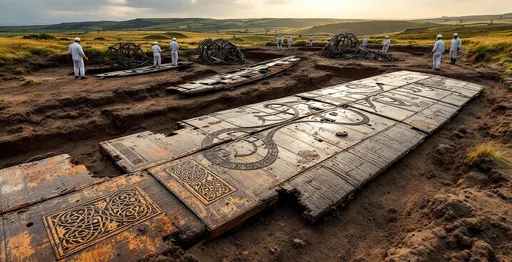 Prompt: The amazing discovery of Iron age airplanes in Derbyshire 
