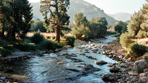 Prompt: The Teays river on a summer morning in the late Messinian age six million years ago, ancient North America 