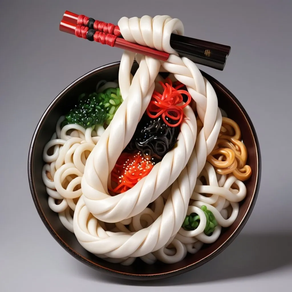 Prompt: Amalgamated udon rope 