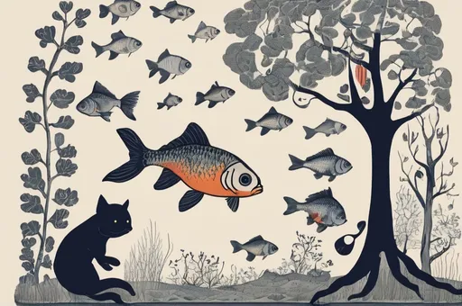 Prompt: Emma Jugland’s English folk music for goldfish 