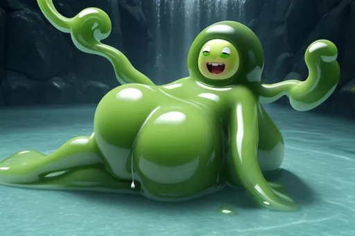 Prompt: Slippery gunt slime 
