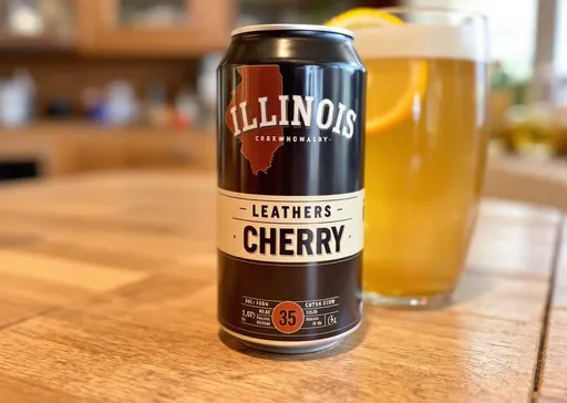 Prompt: Illinois leather cherry can 