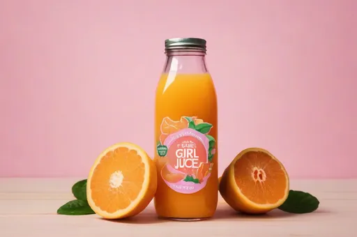 Prompt: Fresh squeezed organic girl juice 
