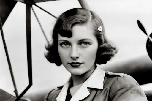 Prompt: Astrid Cuntwalloper, 1930s aviatrix 