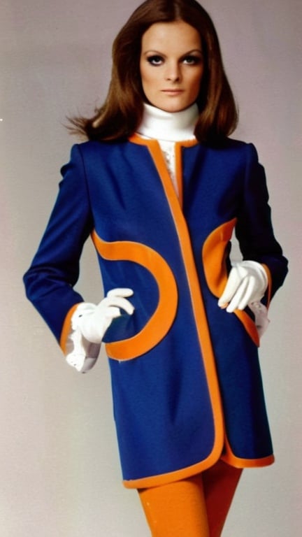Prompt: Fancy fashionable 1968 mod Diane von Fürstenberg jacket 