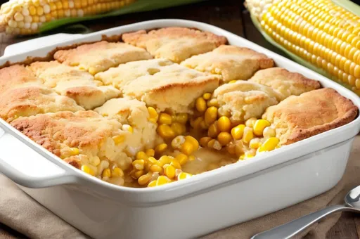 Prompt: Delicious corn cobbler 