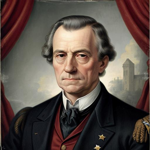 Prompt: Official portrait of history’s worst American president