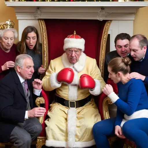 Prompt: Alarming Boxing Day monarchial ejaculations caught on camera 