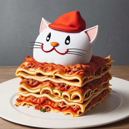 Prompt: Lasagna hat 