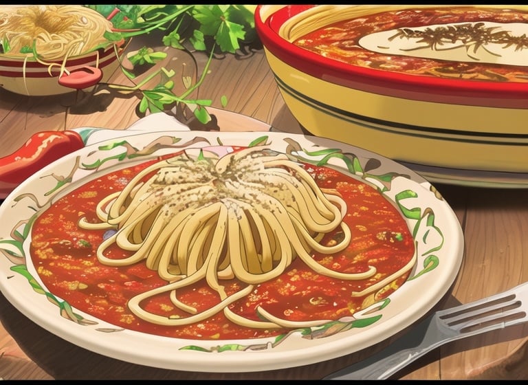 Prompt: Spaghetti parmigiana 