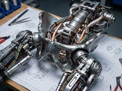 Prompt: Robot genita lia