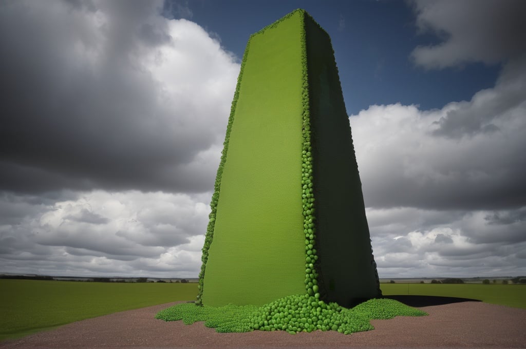 Prompt: The pea monolith 