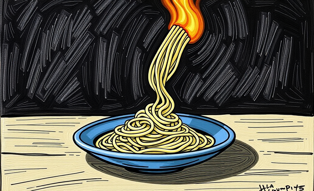 Prompt: spaghetti a la glumpkin 