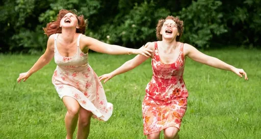 Prompt: Moist ladies frolicking 