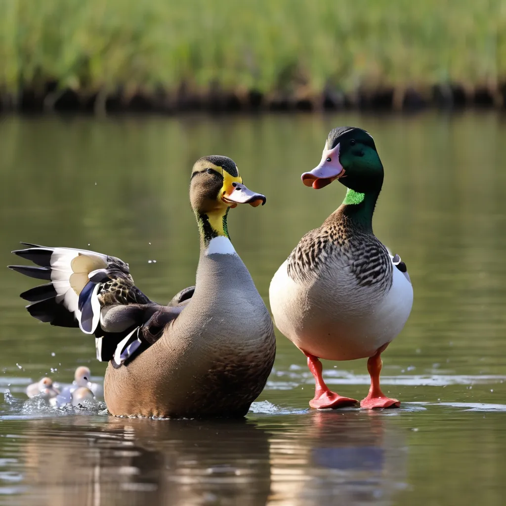 Prompt: Fight club for ducks 