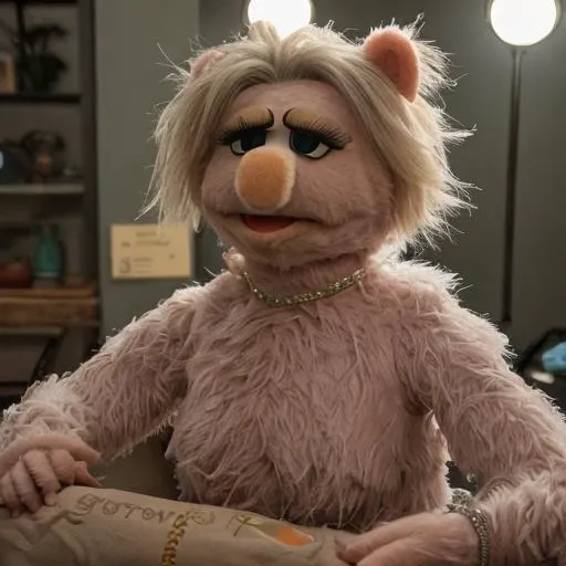 Prompt: Muppet lesbian muppet scissoring muppets 