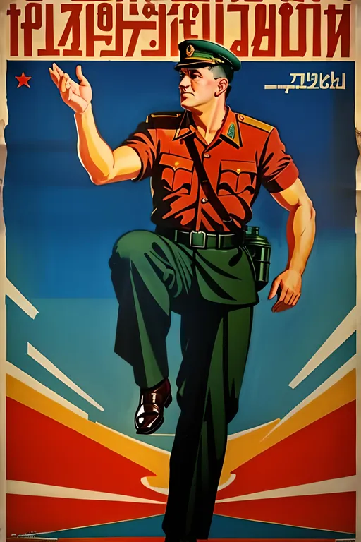 Prompt: Depression-era Soviet socialist realism propaganda poster promoting flatulence 