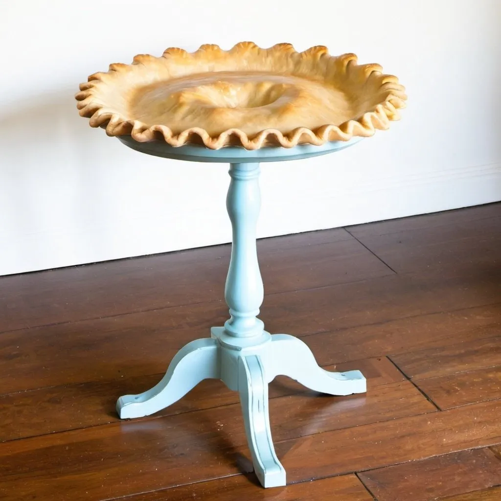 Prompt: Pie crust table