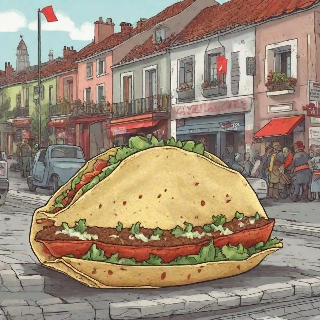 Prompt: Une taco faite de communismes