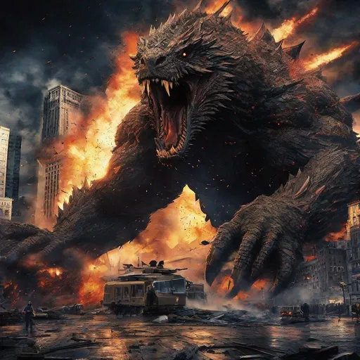 Prompt: HORRIFYING, deadly, dangerous, insanity, war, military, US ARMY, explosions, kill tha monster please new york city, seoul, tokyo, los angeles, beijing, amsterdam, london, paris, berlin, stockholme, boston, madrid, seattle, rome, venice, city under attack, giant monster, city being destroyed, monsters,
cosmic horror, eldritch horror,   realistic, uhd, 4k, 8k, autism, 