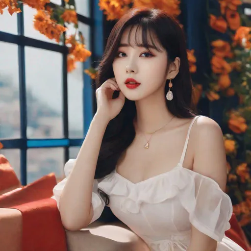 Prompt: eunha,  slim thick, uhd, realistic, 4k, 8k,  photoshoot, fauvism