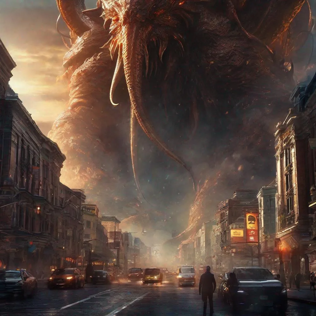 Prompt: HORRIFYING, deadly, dangerous, insanity,  new york city, seoul, tokyo, los angeles, beijing, amsterdam, london, paris, berlin, stockholme, boston, madrid, seattle, Cthulhu, rome, venice, city under attack, giant monster, city being destroyed, monsters,
cosmic horror, eldritch horror,   realistic, uhd, 4k, 8k, autism, 