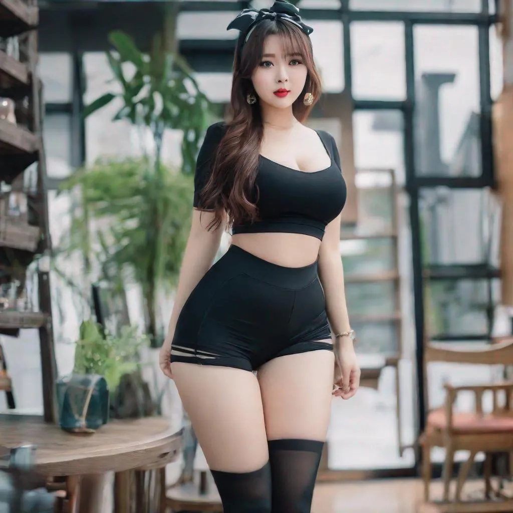 IVE, ulzzang, stockings, big chest, slim thick, dolp