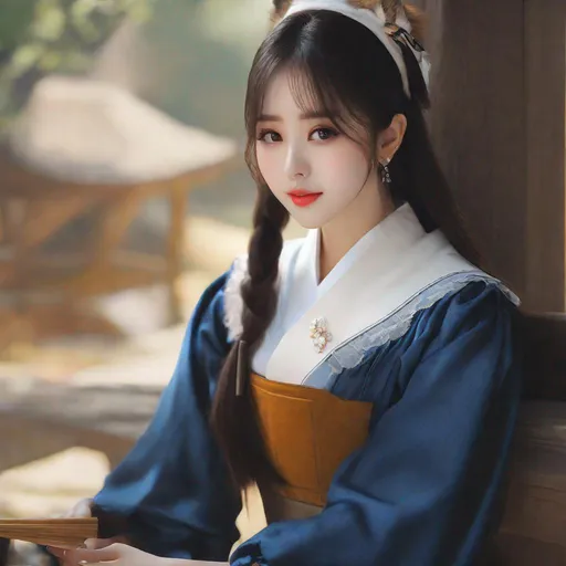 Prompt: 
Masterpiece, eunha,  ulzzang, slim thick, uhd, realistic, 4k, 8k,  photoshoot, fox girl, extremely high definition, perfection, Jean-François Millet type painting

