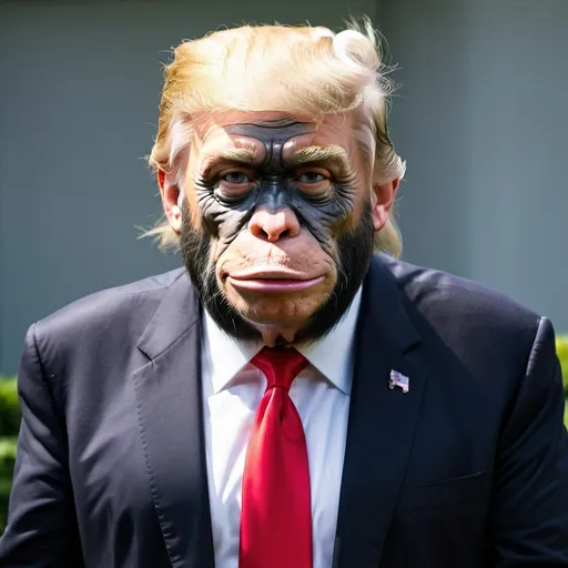 Prompt: Donald trump chimp 