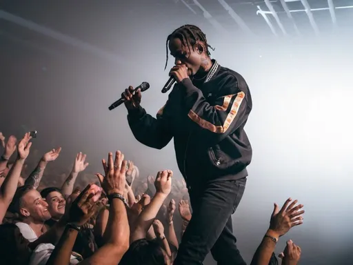 Prompt: Travis Scott performing with IShowSpeed 
