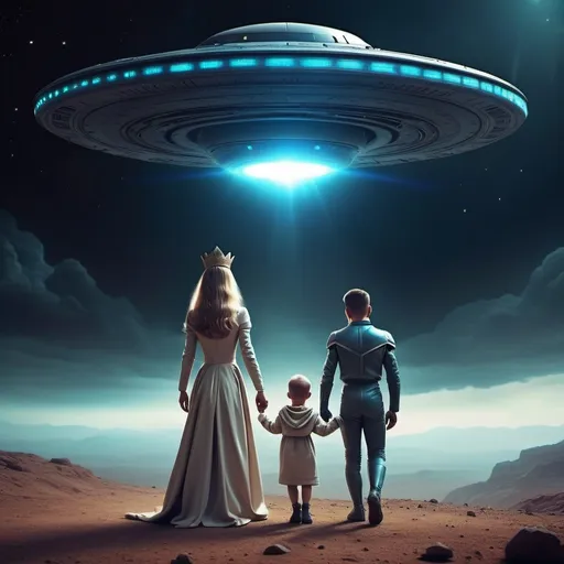 Prompt: In a different planet there was a king and queen who sent their son to earth by ufo to survive because they are in serious trouble