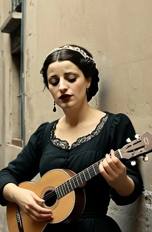 Prompt: Create image of a fado music like the reference
