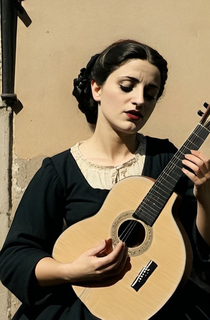 Prompt: Create image of a fado music like the reference
