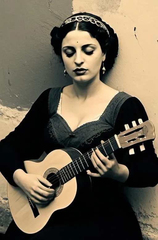 Prompt: Create image of a fado music like the reference
