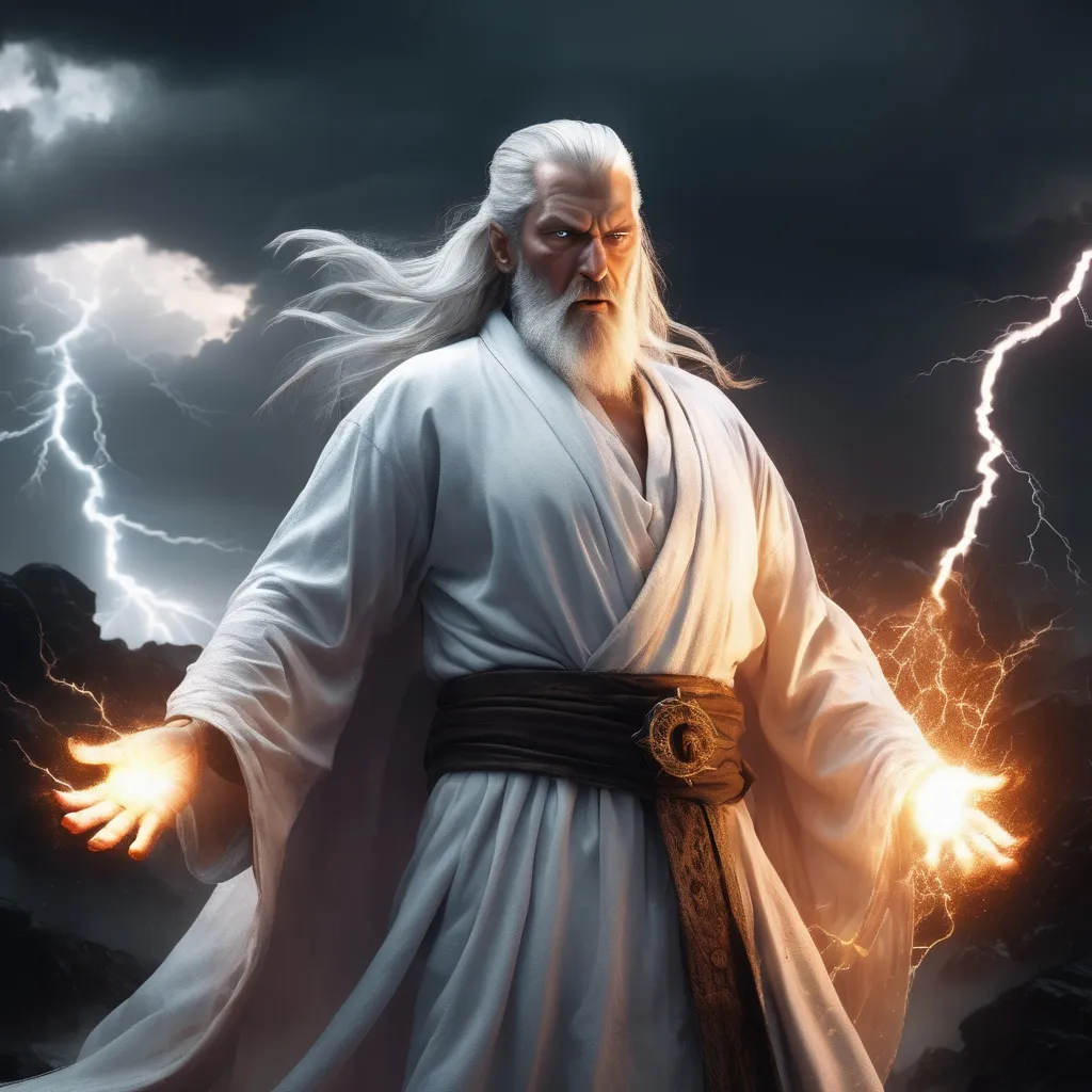 Prompt: Angry man, long white beard, long white hair, eyes of fire, white robe, lightning in hands to strike, floating in sky, stormy background, lightning, epic, detailed, HDR, captivating, high resolution, pro lighting, unreal engine, dreamcore, 8k hyper realistic, ethereal sky, Splash art, dark fantasy art, cinematic lighting and scale, high quality perfect lighting, perfect shadows.
fantasy concept art, deviantart masterpiece
3d rendering