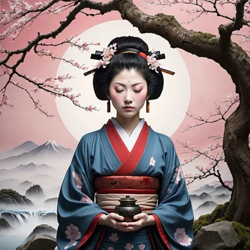 Prompt: Japanese mysticism, spiritual, empowerment, justice, secret technique