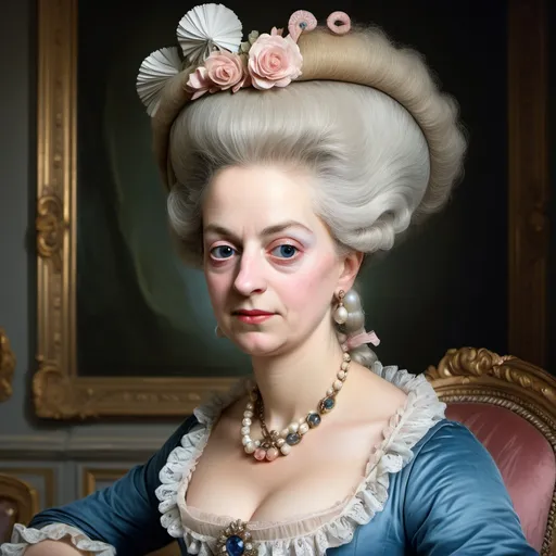 Prompt: The real face of queen Marie Antoinette