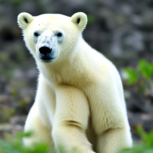 Prompt: Polar bear full frotal