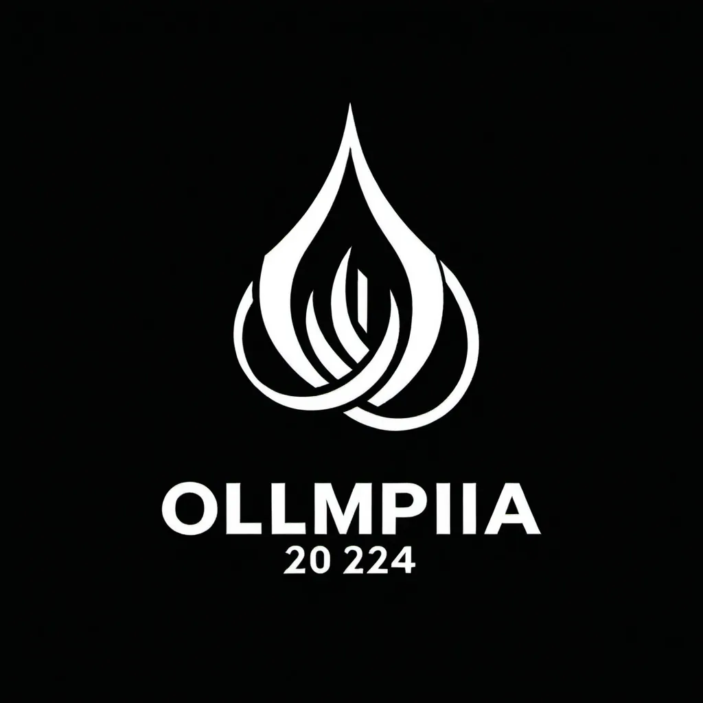 Prompt: A logo for a company named "Olimpia 2024 Srl". Black and white. 