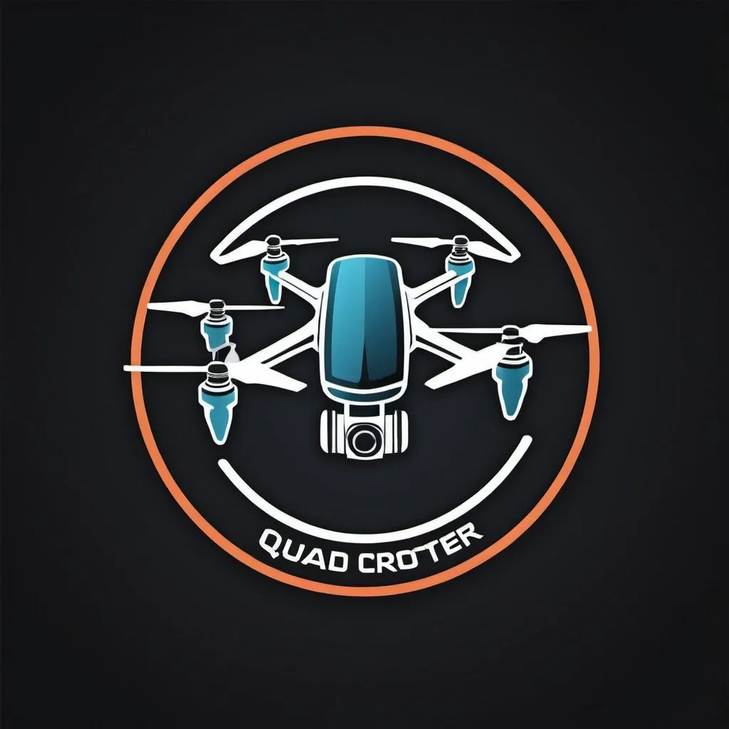 Prompt: A quad-copter drone logo