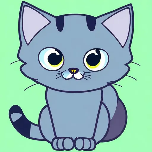 Prompt: cat Russian blue cartoon picture for kids book