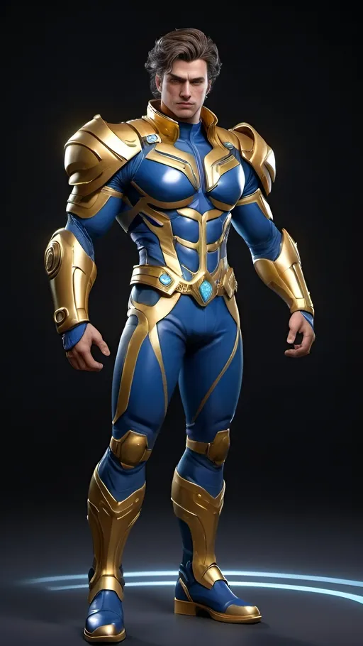 Prompt: Caucasian male. brunett medium hair. blue jacket gold trim. blue cyber suit with gold trim. blue boots with gold trim. muscular. spiral powers, 8k resolution, best quality, , official art, masterpiece, dynamic Angle,(masterpiece:1.3), (best quality:1.3), official art, Super Detailed, High Detail, Soft Lighting, 8K, High Resolution, High Detail Skin, Perfect Skin, RAM Photo, Real Photo,
8k resolution, extremely detailed CG unity 8k wallpaper, highly detailed, masterpiece, official art, dynamic Angle, full body, best quality, ultra detailed,"masterpiece, best quality, masterpiece,best quality,official art,extremely detailed CG unity 8k wallpaper, detailed, professional comic boo
Extremely detailed CG unity 8k resolution, best quality, highly detailed 
