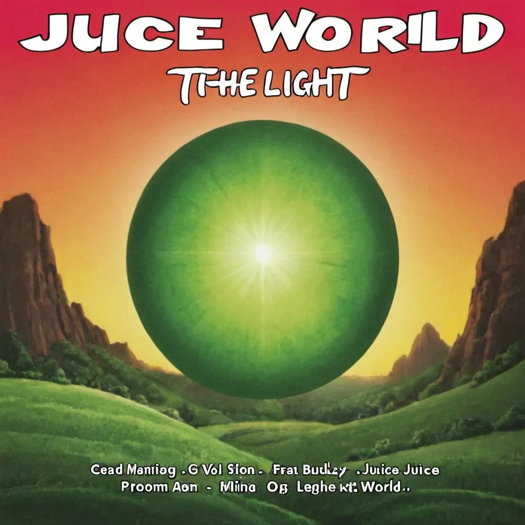 Prompt: juice world cover from the song the light
