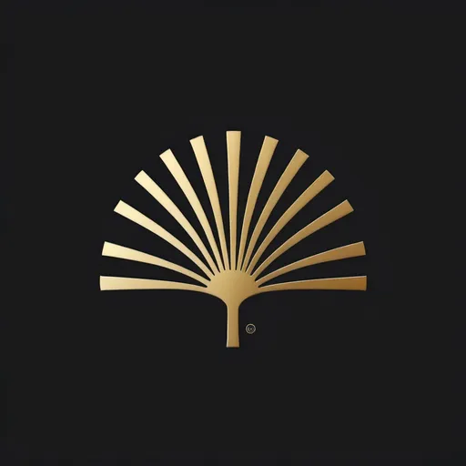 Prompt: I want to create a logo for a brand with the name of palm tech 
I want to put a europian fan palm in logo
I want the background to be black and the European fan palm be golden
I want a minimalistic logo
I want the text golden too